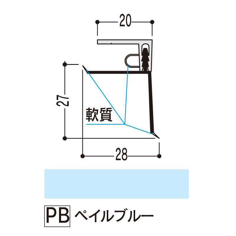 バスパネル 入隅 ペイルブルー 3000mm LE-LPB3【ケース販売】20本 浴室用天井 壁装材