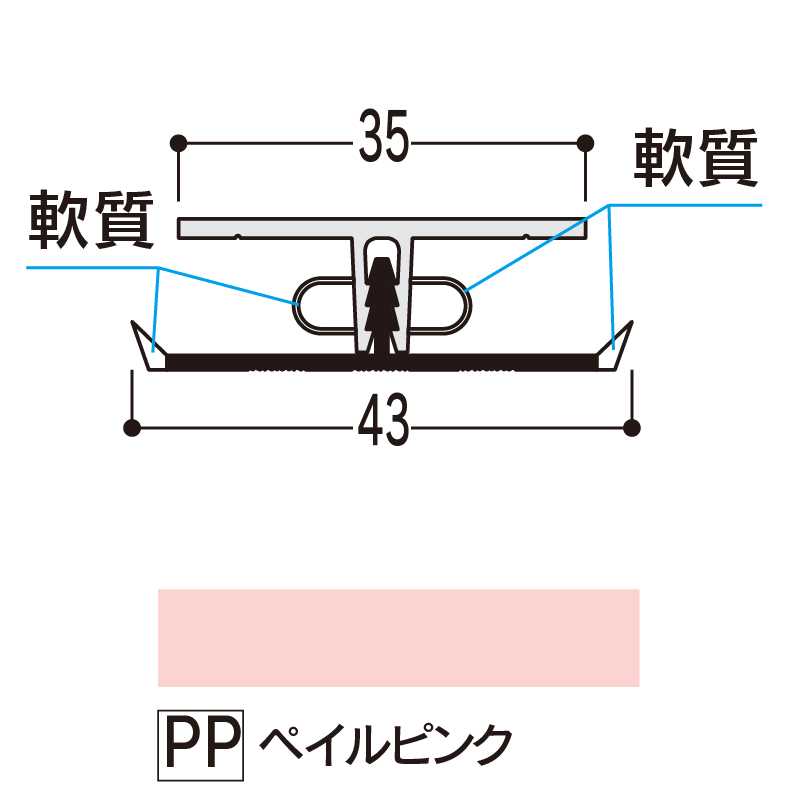 バスパネル ジョイント ペイルピンク 3000mm LJ-LPP3【ケース販売】20本 浴室用天井 壁装材