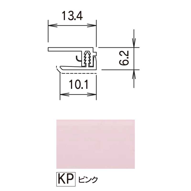 鏡面 アルパレージ用 見切 セパレートピンク 2450mm AMS2KP【ケース販売】20本 壁面 化粧パネル 内装