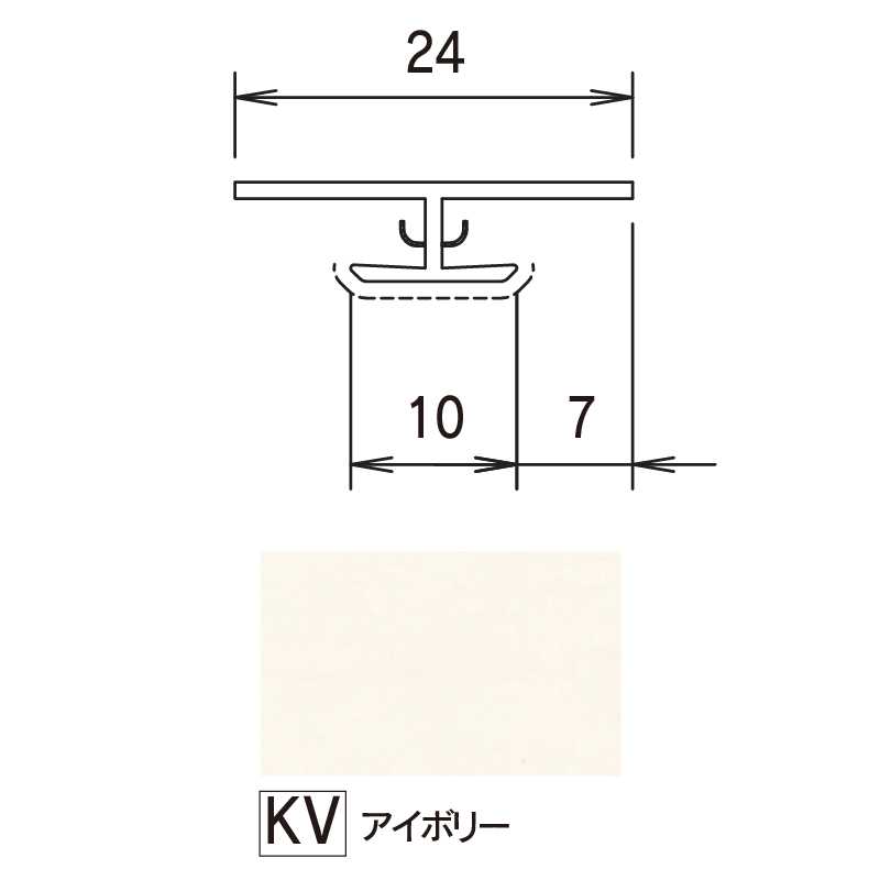 鏡面 アルパレージ用 ジョイントアイボリー 2450mm AJ2KV【ケース販売】20本 壁面 化粧パネル 内装