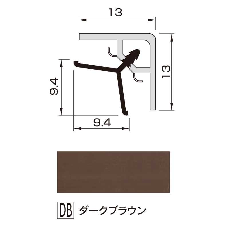 アルパレージ用 入隅 セパレートダークブラウン 2450mm AES2DB【ケース販売】20本 壁面 化粧パネル 浴室