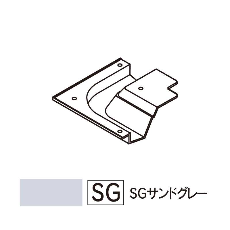 軒天通気見切縁 SNV70出隅カバー SGサンドグレー 80×80×23(mm) SNV-DSG【ケース販売】30個