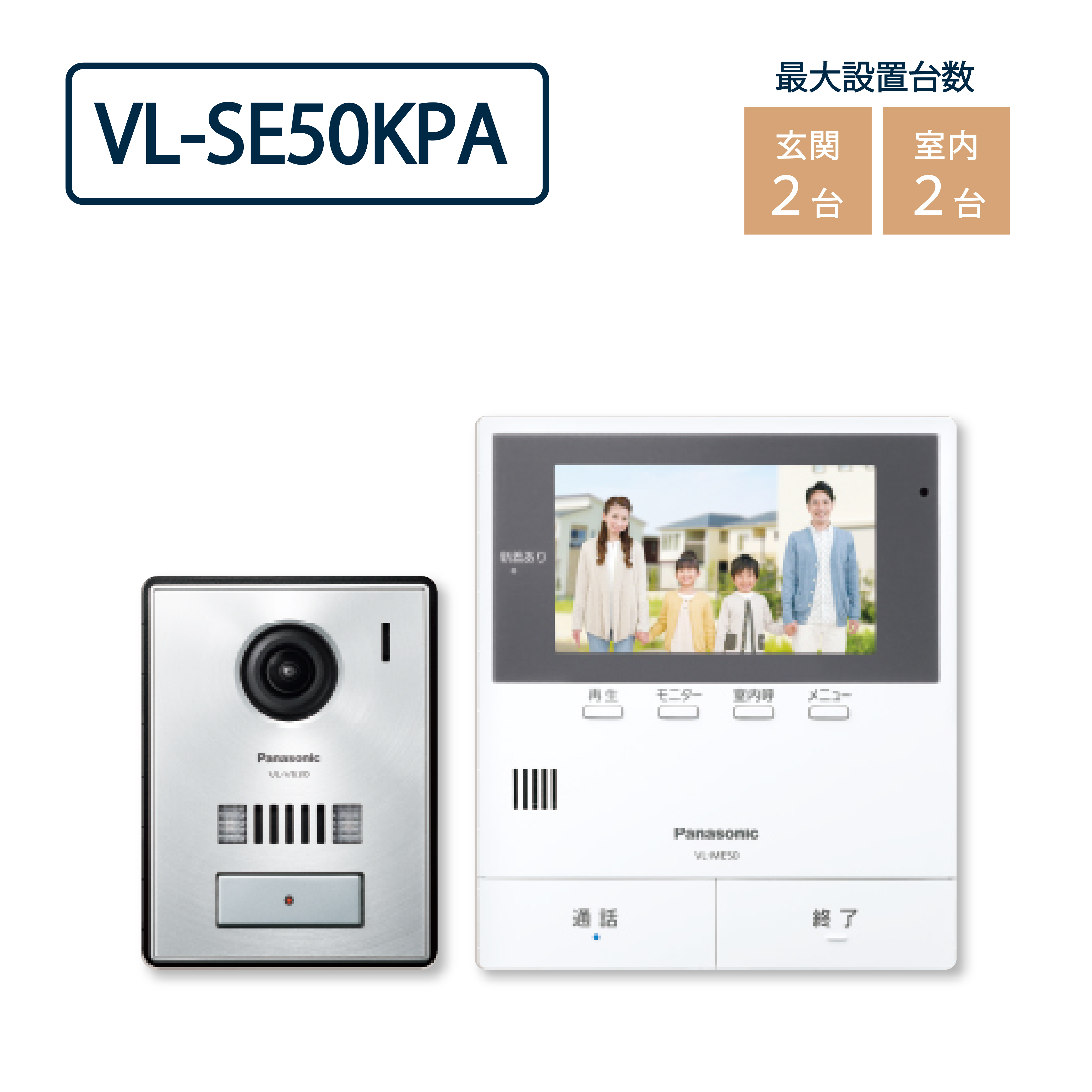 パナソニック VL-SE50KPA テレビドアホン 5型ワイドカラー液晶 子機無 インターホン Panasonic