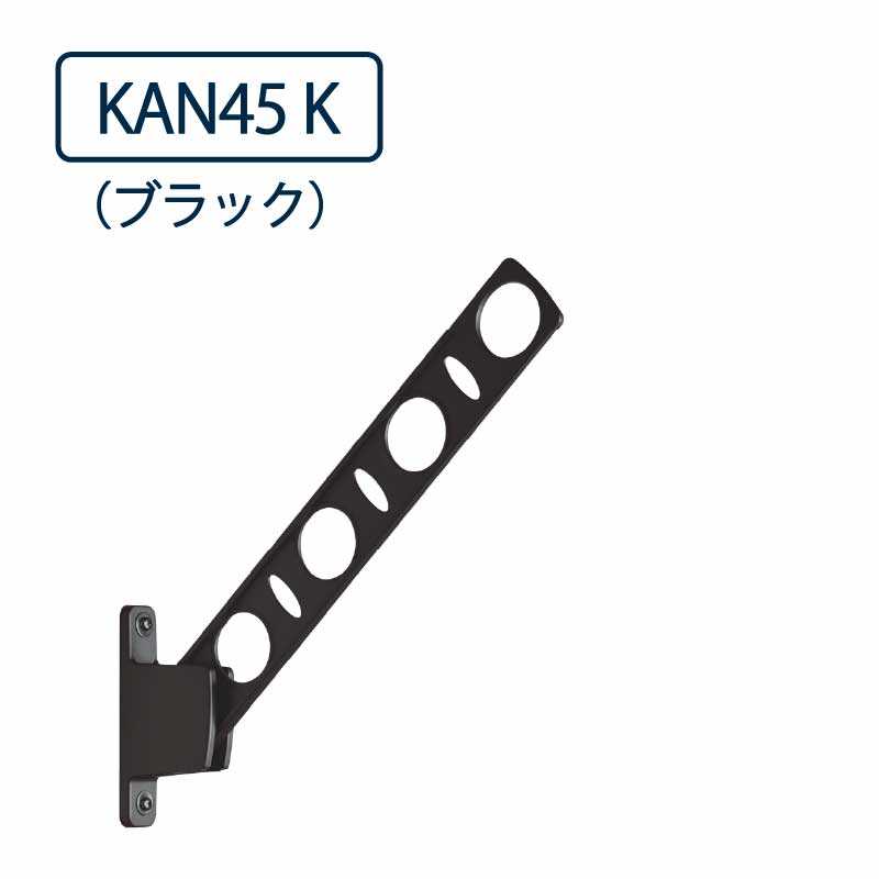 ドライウェーブ 窓壁用 物干し金物 KAN45 K ブラック 450mm 屋外2本1セット DRY･WAVE タカラ産業