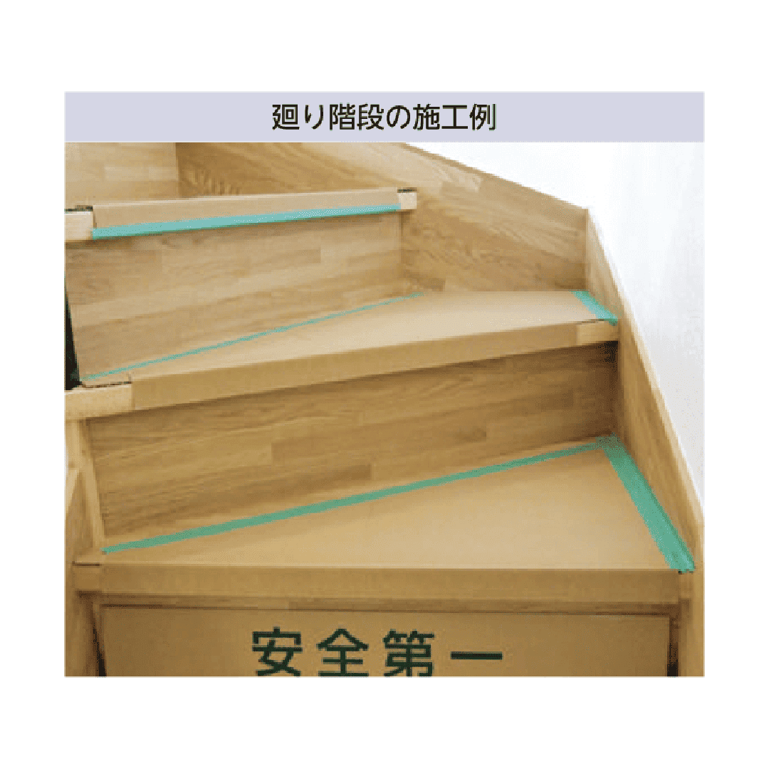 段吉 3段用 3段廻り 階段養生材【ケース販売】直用10枚 3段廻り用3枚 廻り用紙管3本入 N46-061 エムエフ