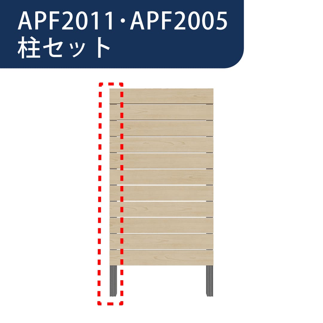 彩木プライベートフェンス APF2005･2011 柱セット ステンカラー H2000 MINO【単品購入不可】