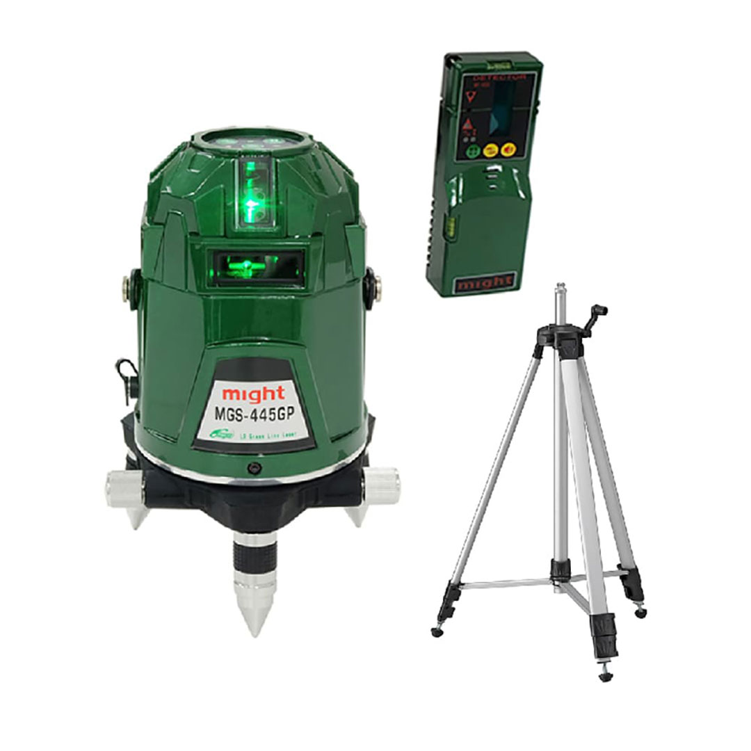 超高輝度グリーンレーザー墨出器 水平全周 本体+受光器+三脚セット マイト工業 MGS-445GP-RT