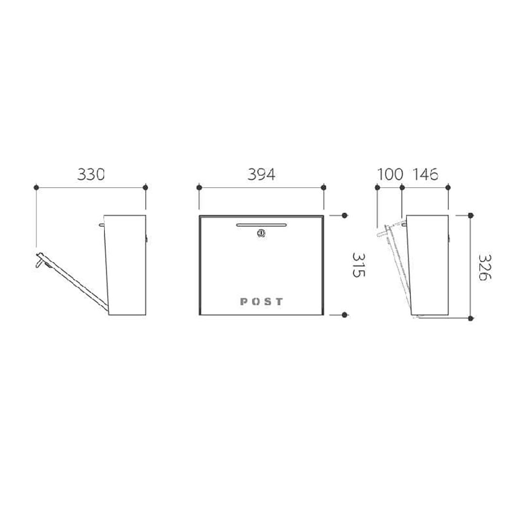 美濃クラフト 郵便ポスト Deturn デターン 前入前出 錠付取手 シティブルー DTN-CB