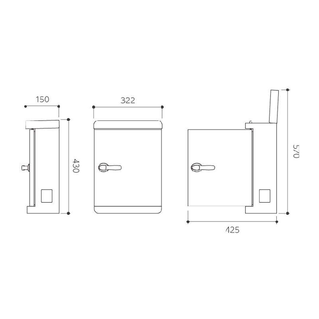 美濃クラフト 郵便ポスト PAST パスト 上入前出 錠付取手 ガーデングリーン 左開き PST-L-GG