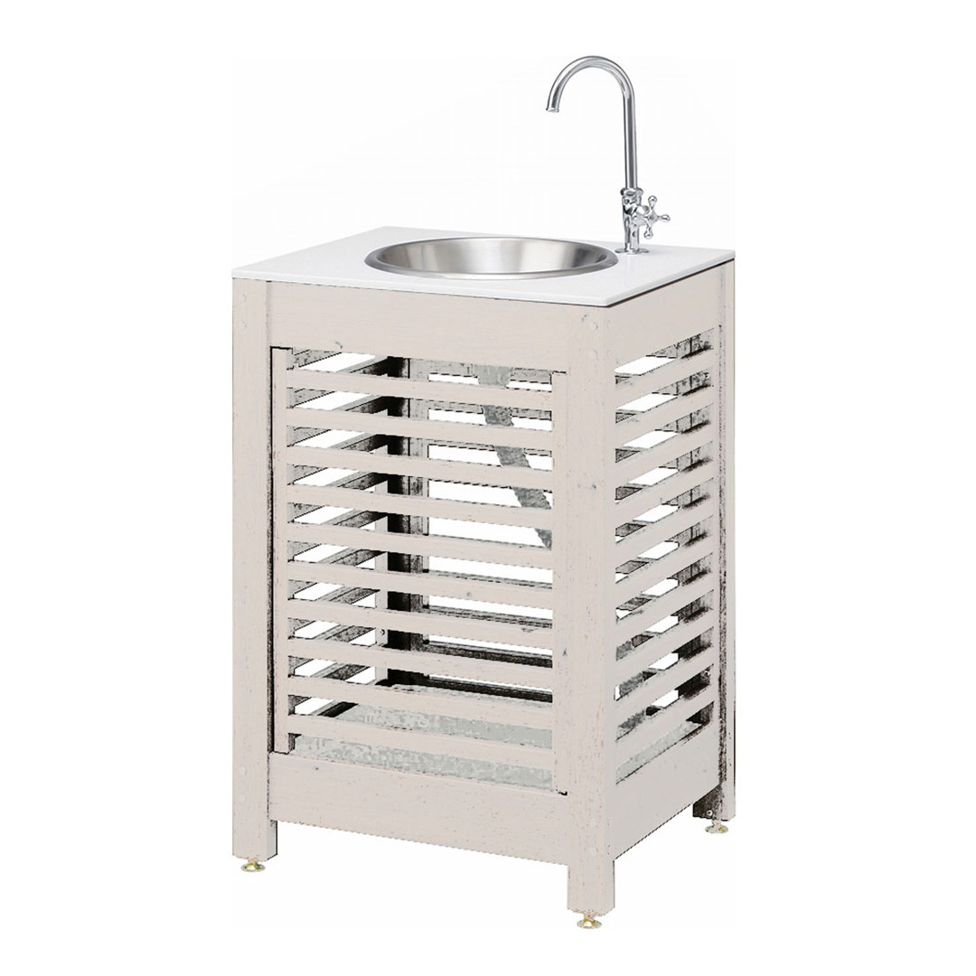 エバーアートウッド ガーデンシンク 細格子(小･扉付)タイプ ホワイトパイン 76848600 タカショー（法人限定）