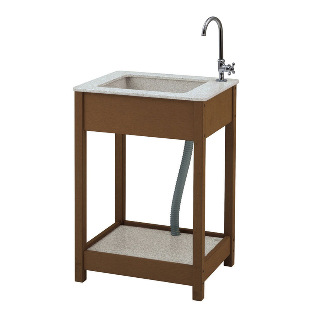 エバーエコウッド ガーデンシンク 7型 ダークブラウン 46948200 タカショー（法人限定）