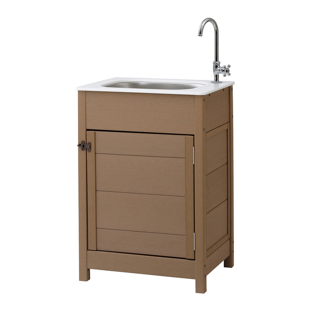 エバーエコウッド ガーデンシンク 4型(目隠しタイプ) ナチュラル 94031800 タカショー（法人限定）