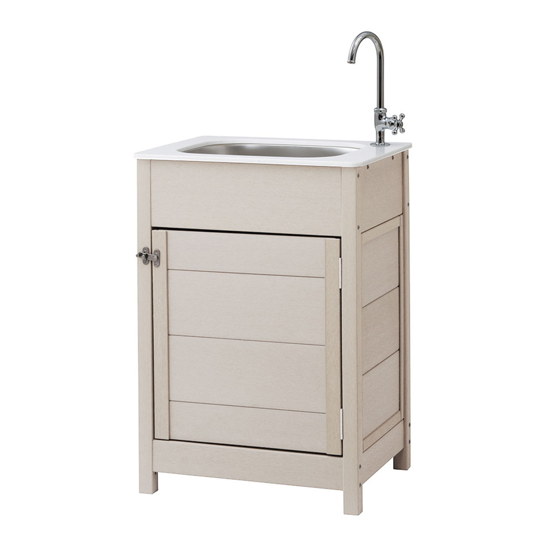 エバーエコウッド ガーデンシンク 4型(目隠しタイプ) ホワイト 94034900 タカショー（法人限定）