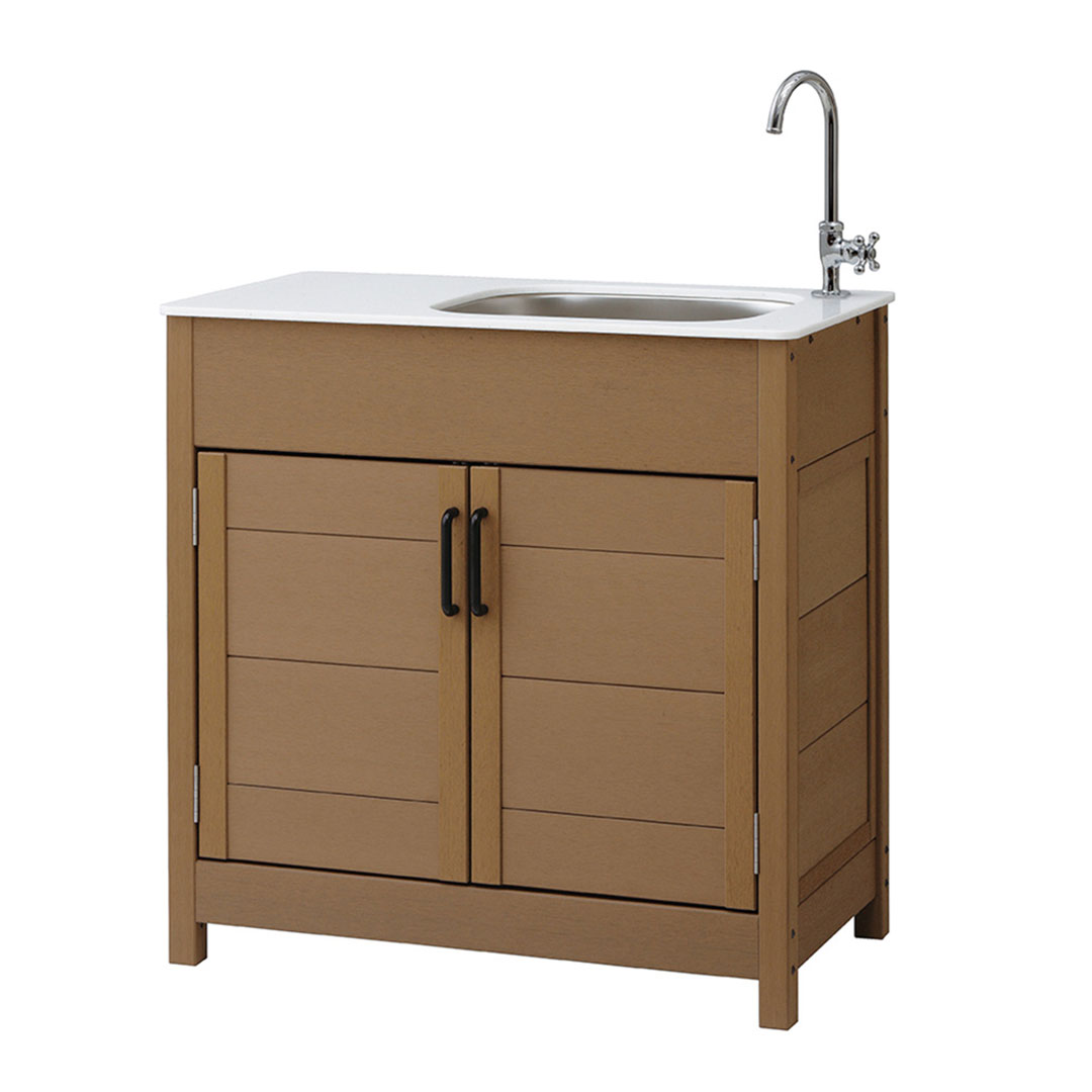 エバーエコウッド ガーデンシンク 3型(幅広･目隠しタイプ) ナチュラル 94035600 タカショー（法人限定）