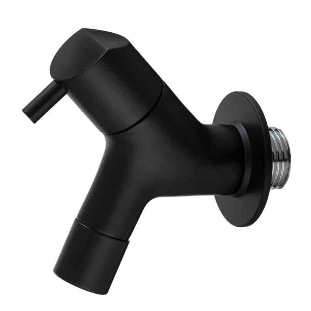 ガーデン水栓柱 60角(水栓柱＋蛇口1) マットブラック エバーアートウッド 46823200 タカショー（法人限定）