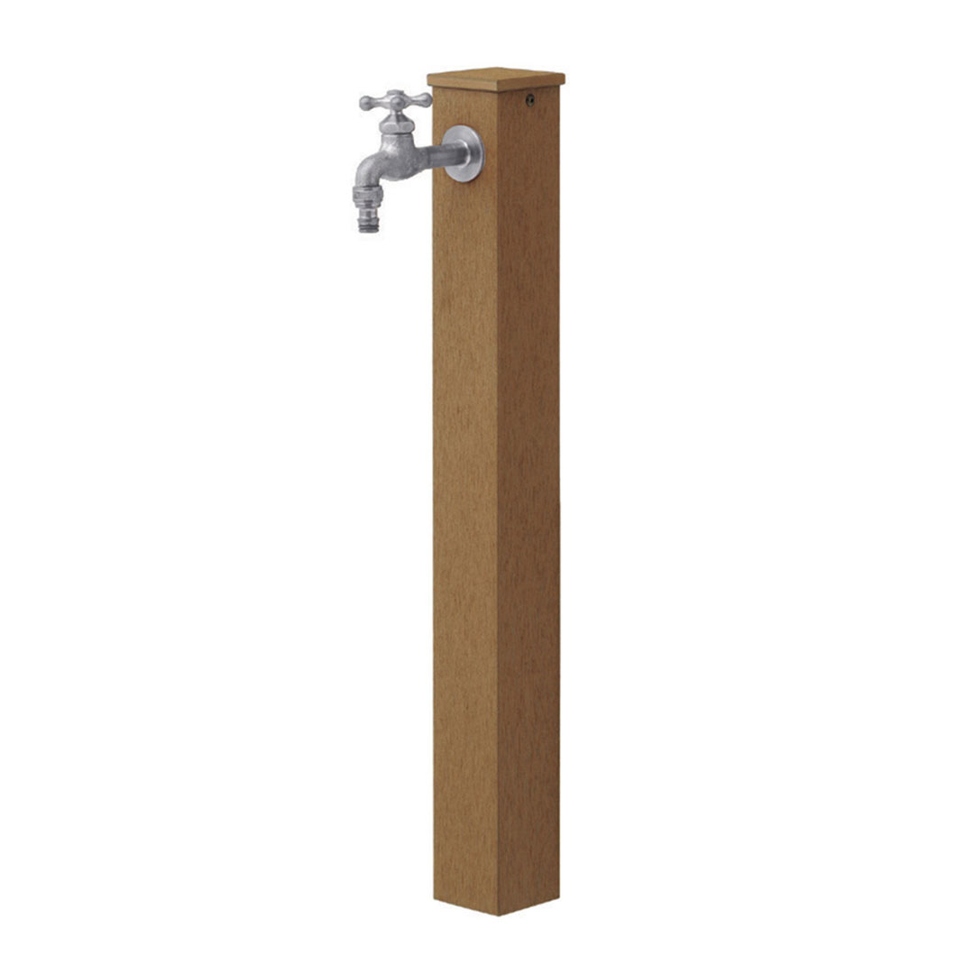 エバーエコウッド 水栓柱 6型 75角 ナチュラル ECW-6 15370100 立水栓 タカショー（法人限定）