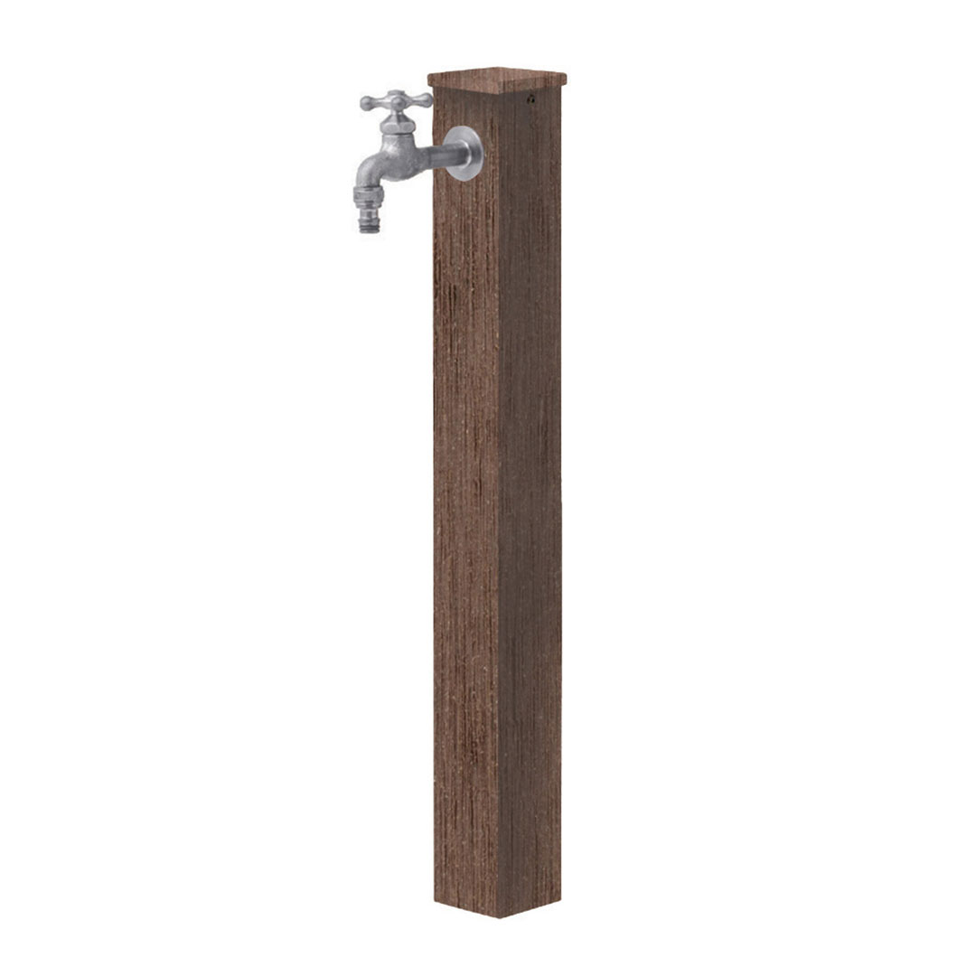 エバーエコウッド 水栓柱 6型 75角 ダークブラウン ECW-6D 88703300 立水栓 タカショー（法人限定）