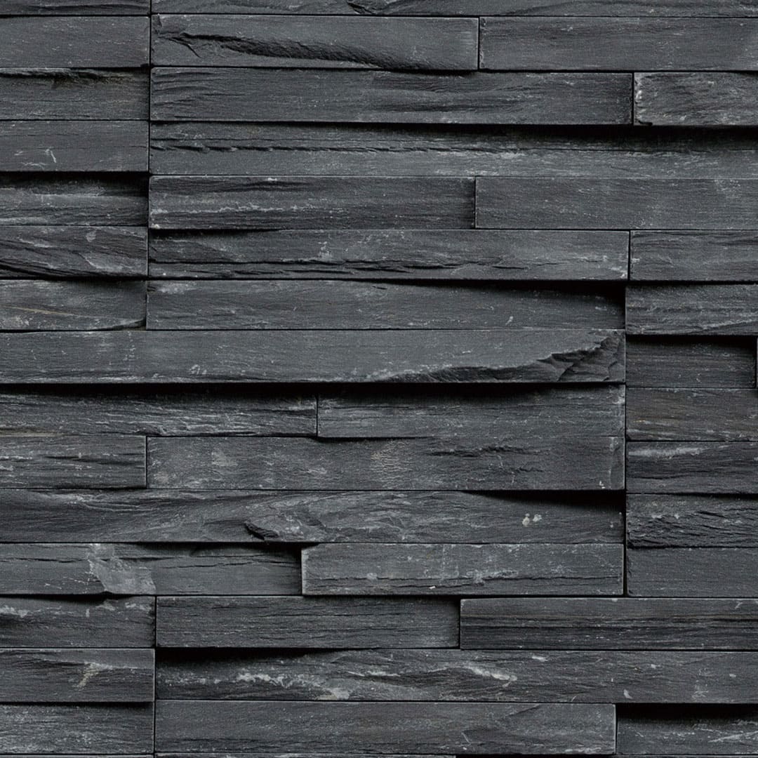 【色柄】ランダムストーンブラック(石柄)