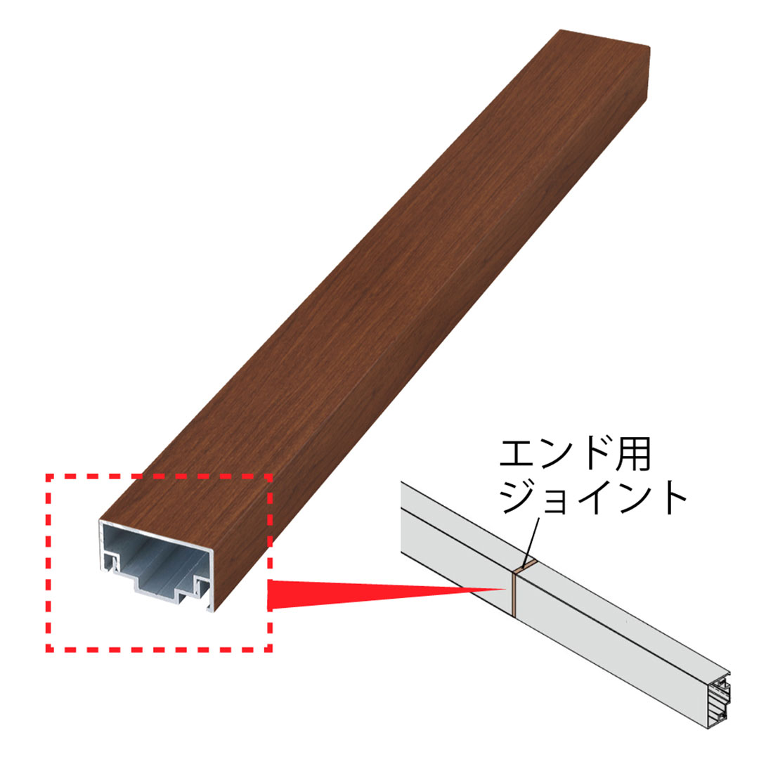 エバーアートボード 押え縁用 キャップ 30×15 エンド用ジョイント ウォールナット 00050116 タカショー（法人限定）