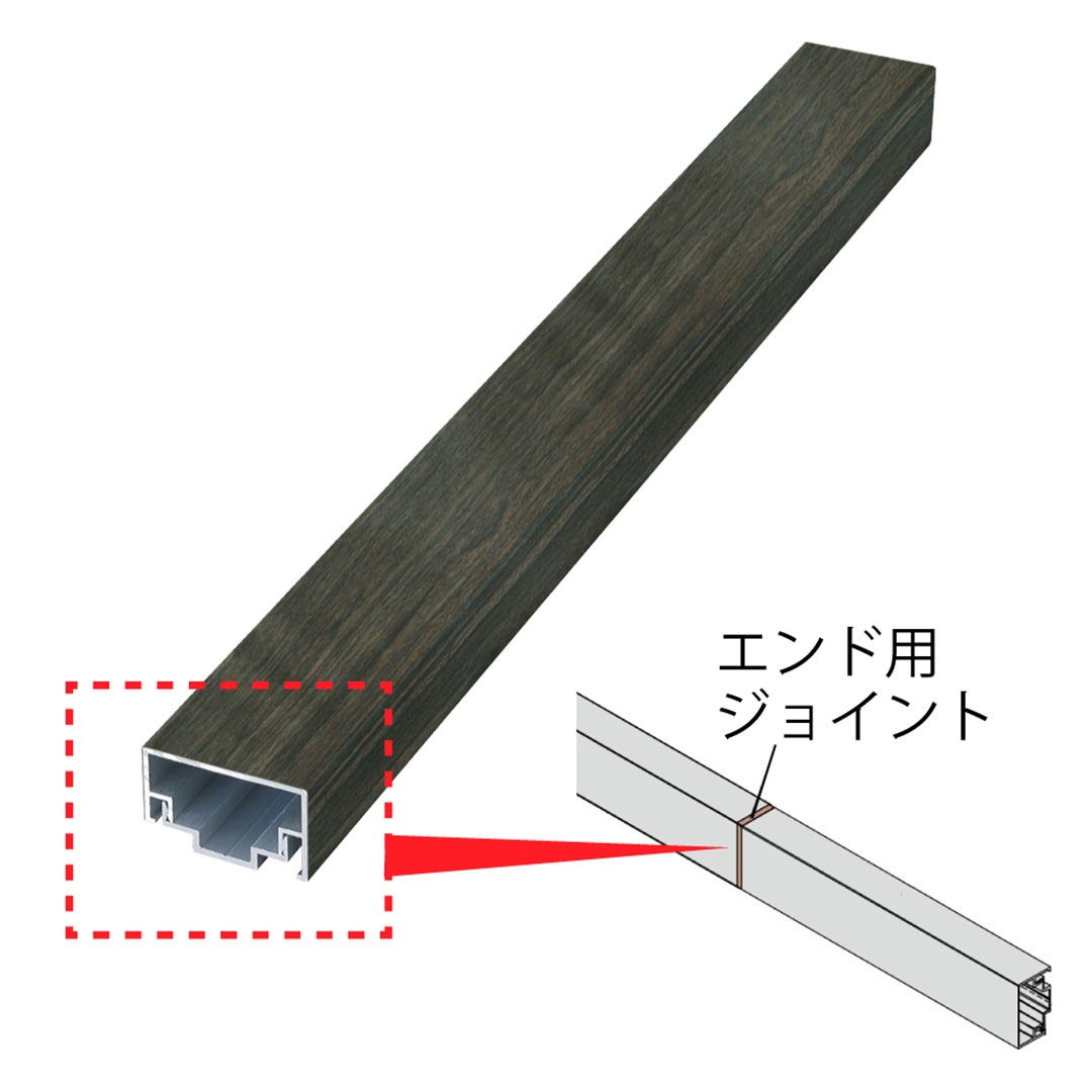 エバーアートボード 押え縁用 キャップ 30×15 エンド用ジョイント ブラックエボニー 00050123 タカショー（法人限定）