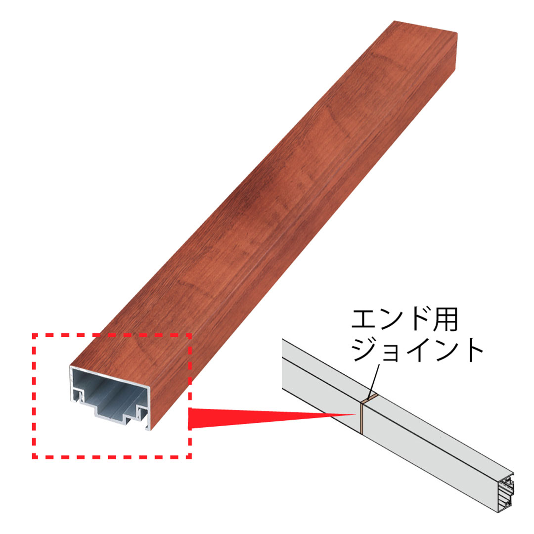 エバーアートボード 押え縁用 キャップ 30×15 エンド用ジョイント レッドウッド 00050178 タカショー（法人限定）
