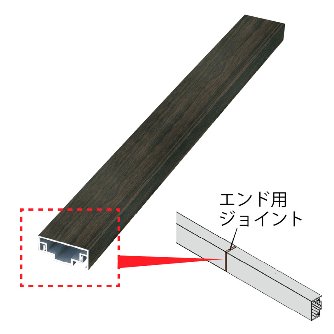 エバーアートボード 押え縁用 キャップ 30×10 エンド用ジョイント ブラックエボニー 00050208 タカショー（法人限定）