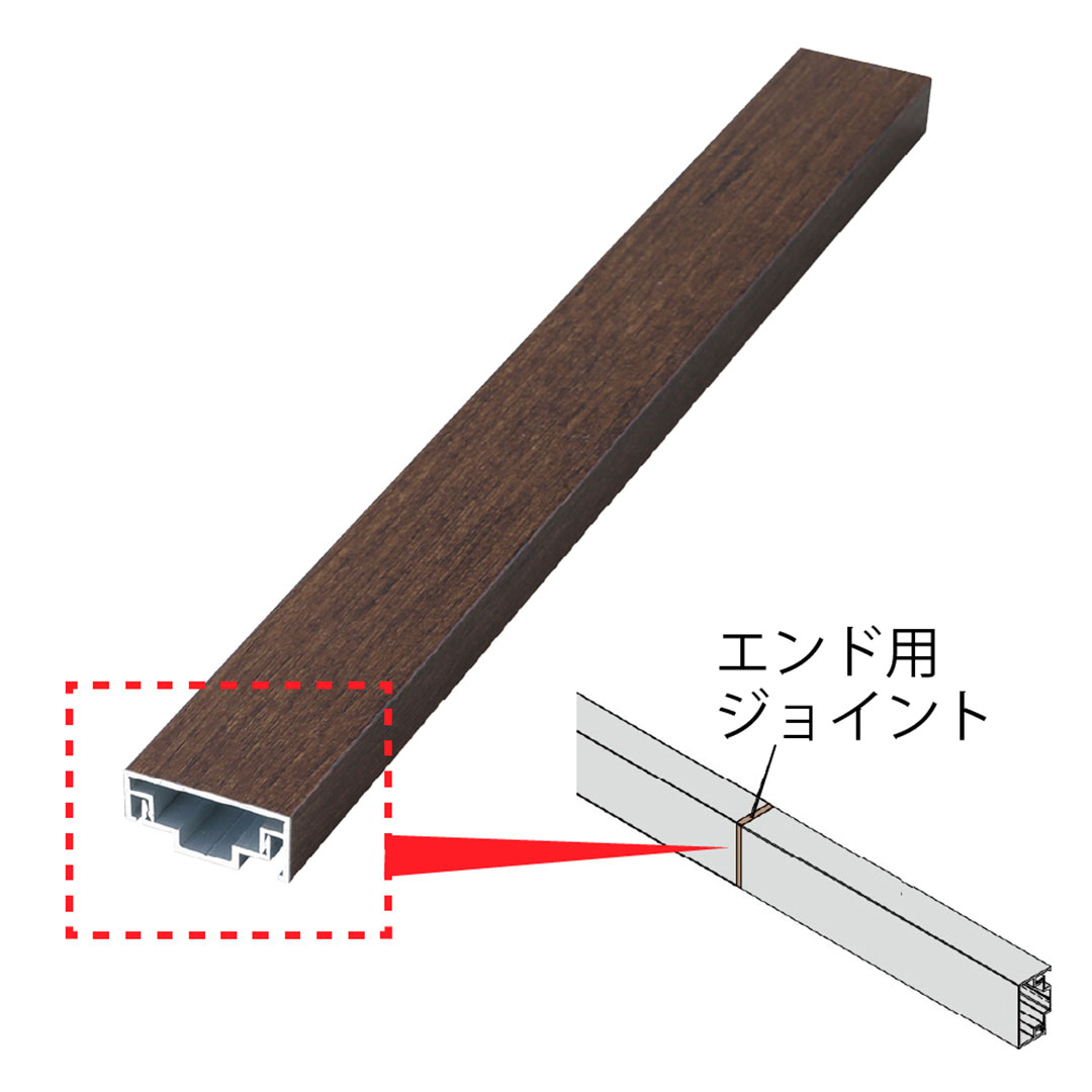 エバーアートボード 押え縁用 キャップ 30×10 エンド用ジョイント ダークパイン 00050222 タカショー（法人限定）