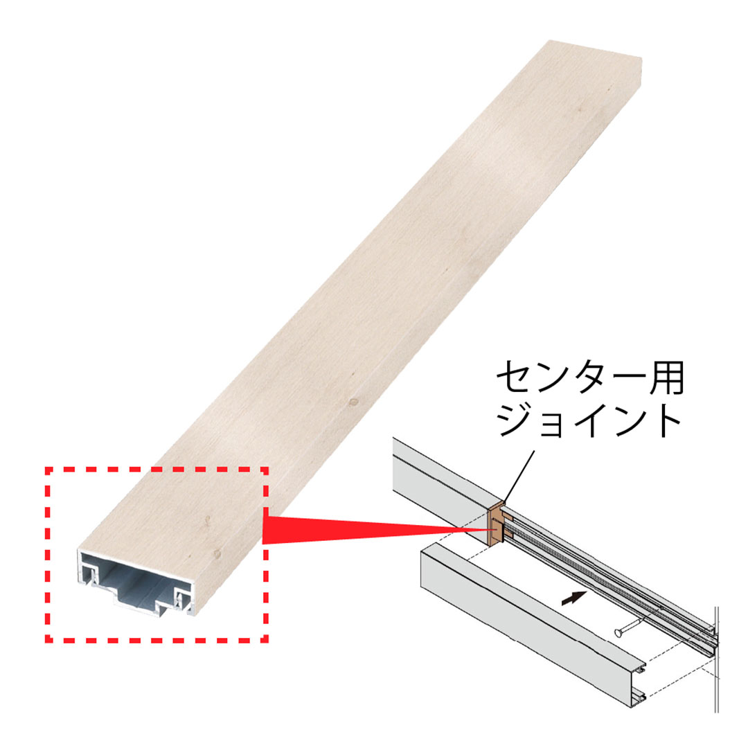 エバーアートボード 押え縁用 キャップ 30×10 センター用ジョイント ホワイトパイン 00049950 タカショー（法人限定）