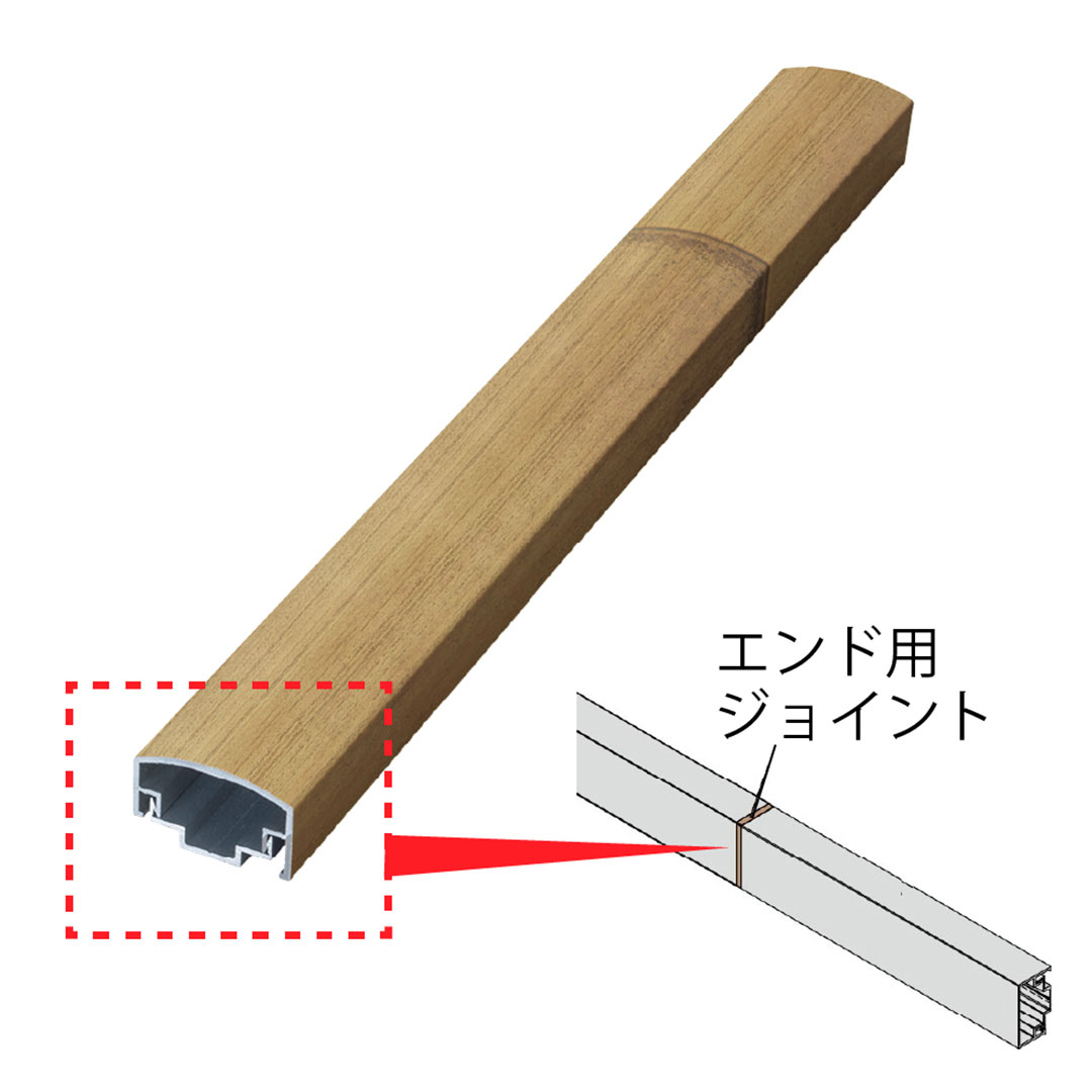 エバーアートボード 押え縁用 キャップ 30×15R エンド用ジョイント ゴマ竹 00050291 タカショー（法人限定）