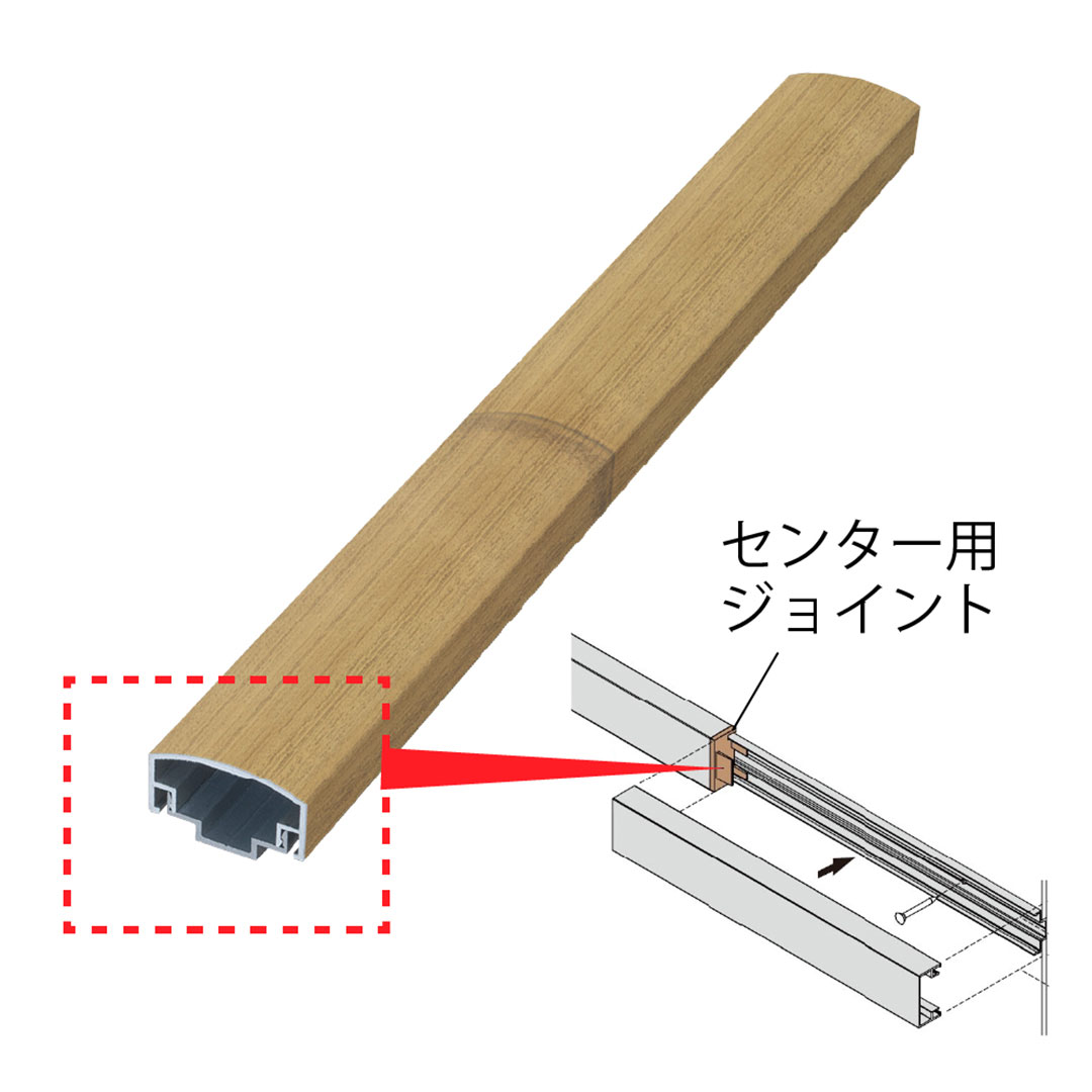 エバーアートボード 押え縁用 キャップ 30×15R センター用ジョイント ゴマ竹 00050017 タカショー（法人限定）
