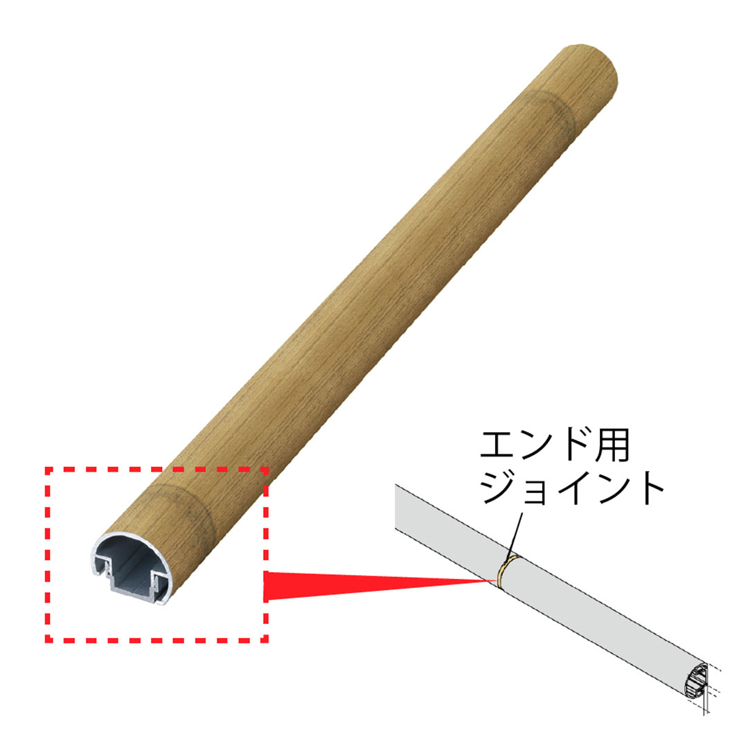エバーアートボード 丸竹 押え縁用 キャップ 1本使い エンド用ジョイント ゴマ竹 00050321 タカショー（法人限定）