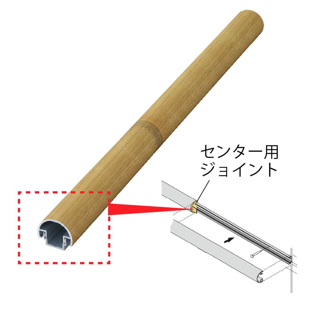 エバーアートボード 丸竹 押え縁用 キャップ 1本使い センター用ジョイント ゴマ竹 00050048 タカショー（法人限定）
