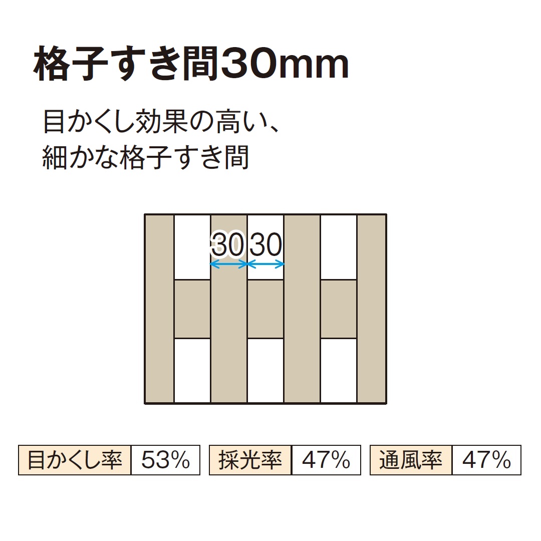 格子すき間30mm