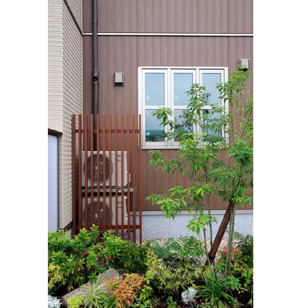 脱着式 千本格子足付ユニット W947×H2000 ウォールナット 97494800 タカショー