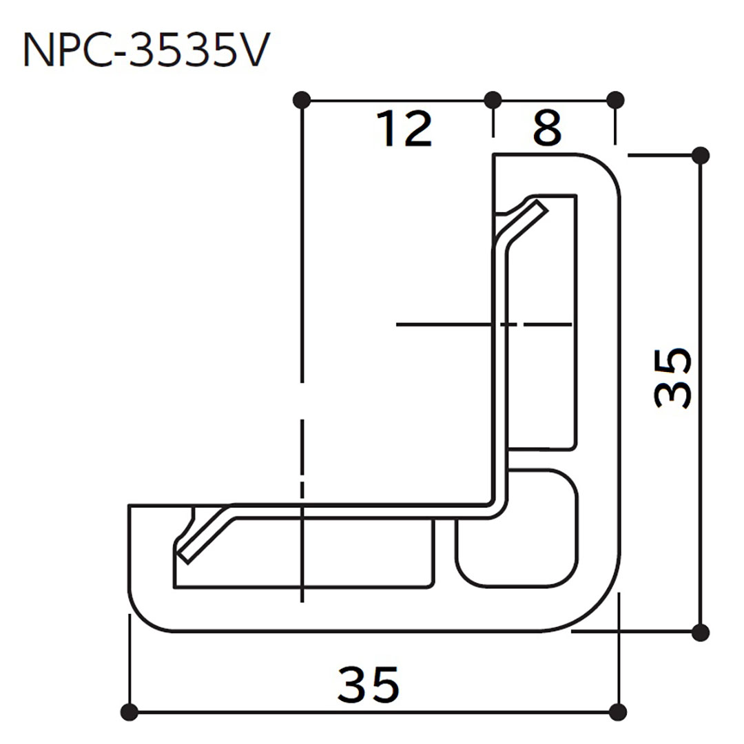 コーナーガード NPC-3535V 1m レモンイエロー ナカ工業 駐車場 壁･柱保護材（法人限定）
