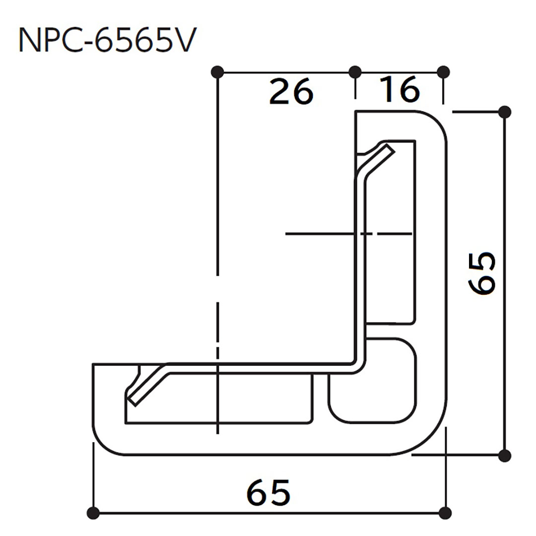コーナーガード NPC-6565V 1m アイボリーホワイト ナカ工業 駐車場 壁・柱保護材(法人限定)