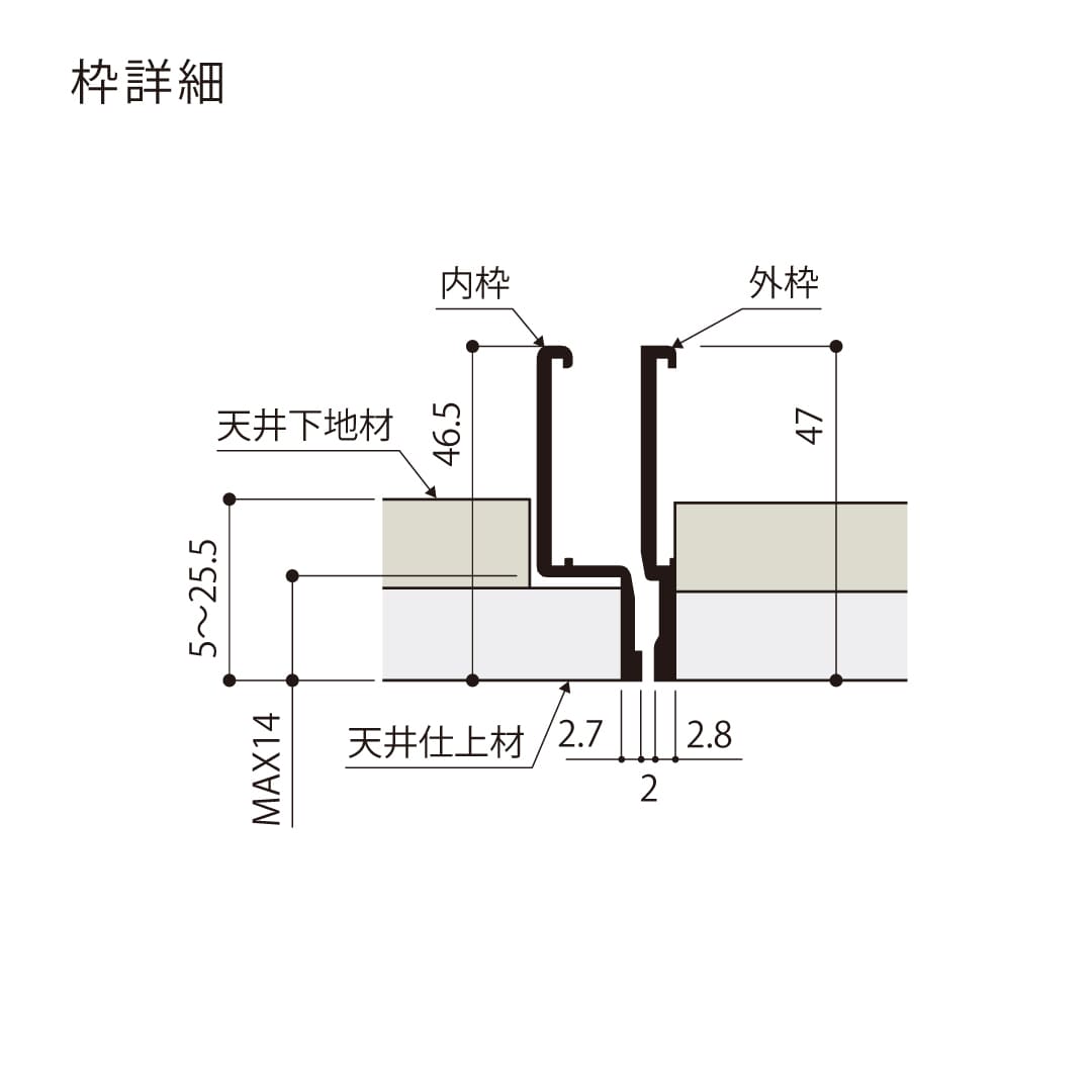 天井点検口 ハイハッチ ホワイト MMⅡ HHMMⅡf-303W 目地 303×303 白 点検口 ナカ工業