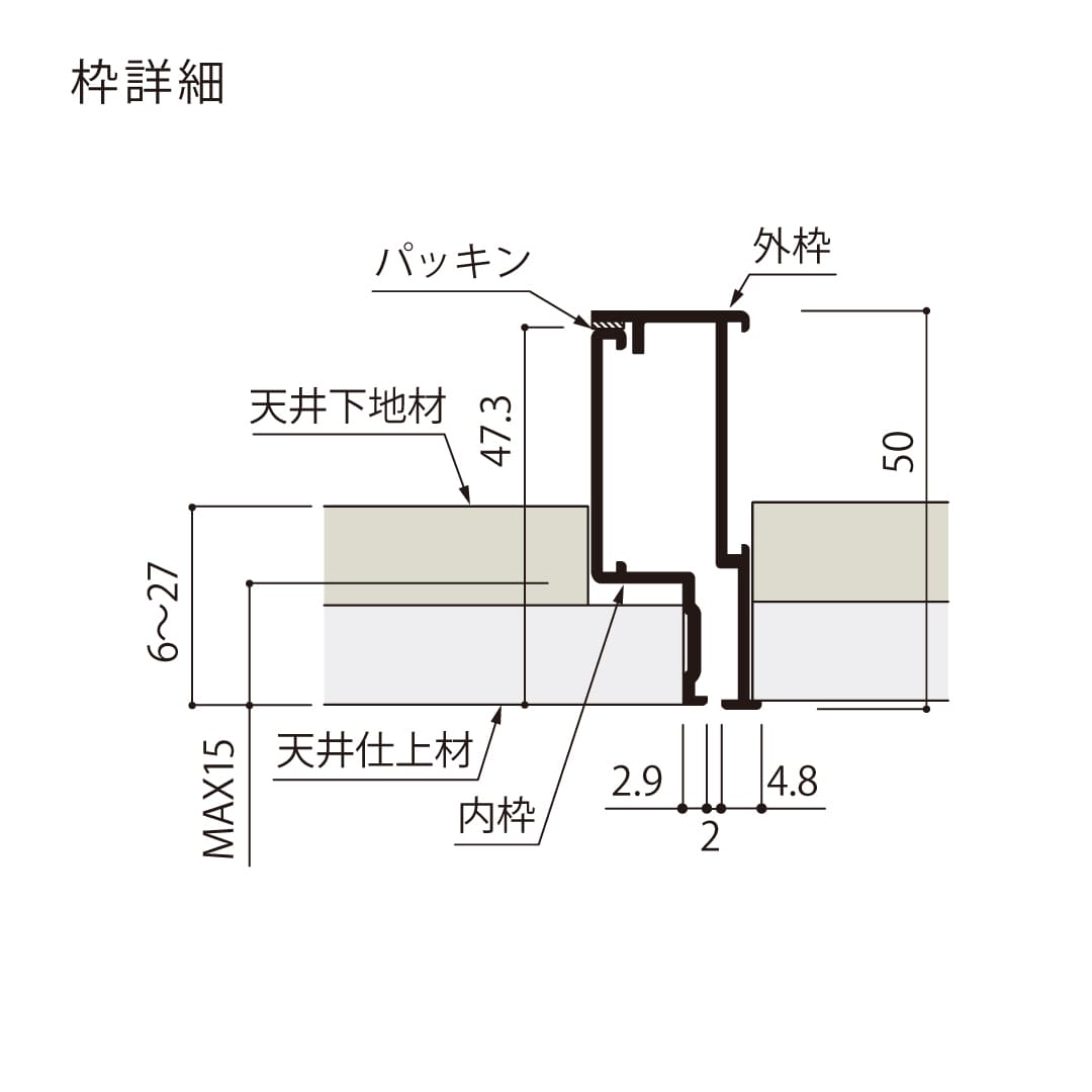 天井点検口 ハイハッチ ホワイト AT HHMAT-606W 目地 気密 606×606 白 グレモン錠 点検口 ナカ工業