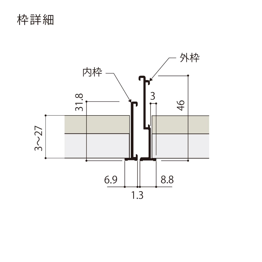 天井点検口 ハイハッチ シルバー GS HHGS-303 細額縁 303×303 額縁 点検口 ナカ工業