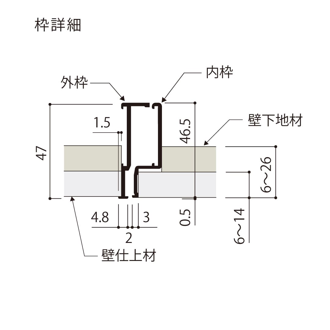 壁点検口 ウォールハッチ 鍵付 シルバー WHM-454 目地 454×454 軽量 点検口 ナカ工業