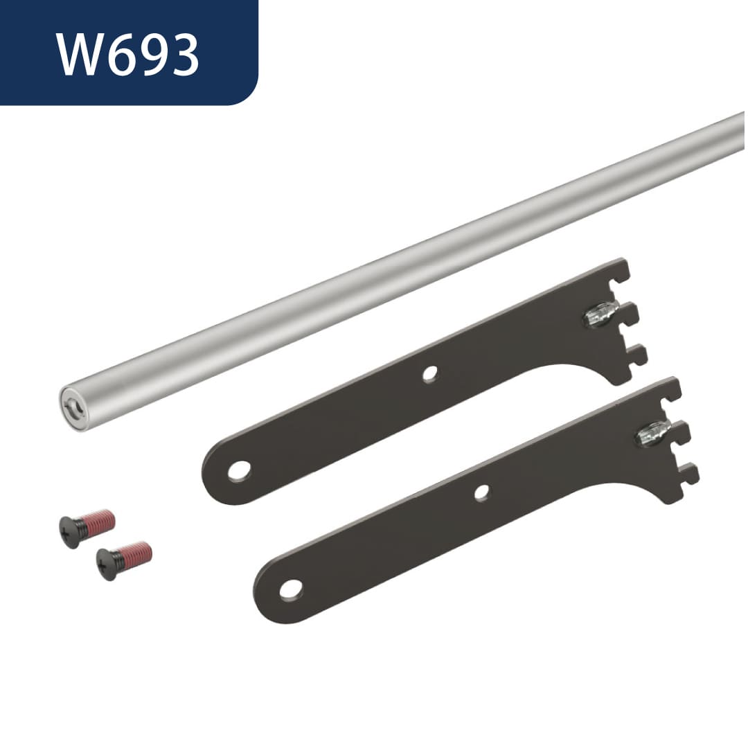 アームハング棚柱SS スリムパイプ Φ16 1セット W693 SSブラック SS-SPW7B 南海プライウッド