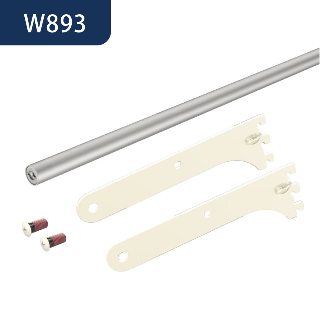 アームハング棚柱SS スリムパイプ Φ16 1セット W893 SSホワイト SS-SPW9W 南海プライウッド