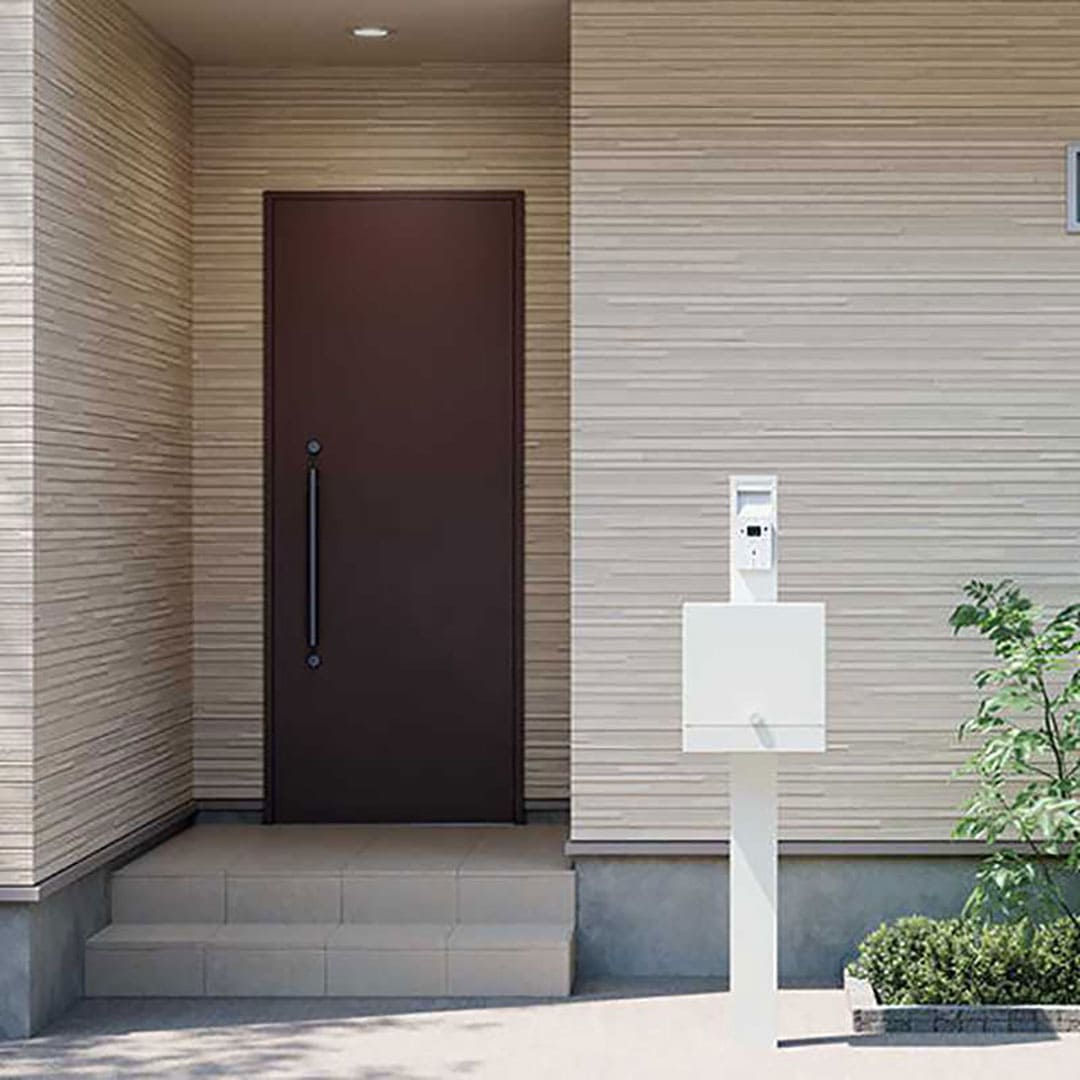 ナスタ(NASTA) 門柱ユニット Qual(クオール) KS-GP21A-E-M4-W ホワイト LED照明付 インターホン取付仕様