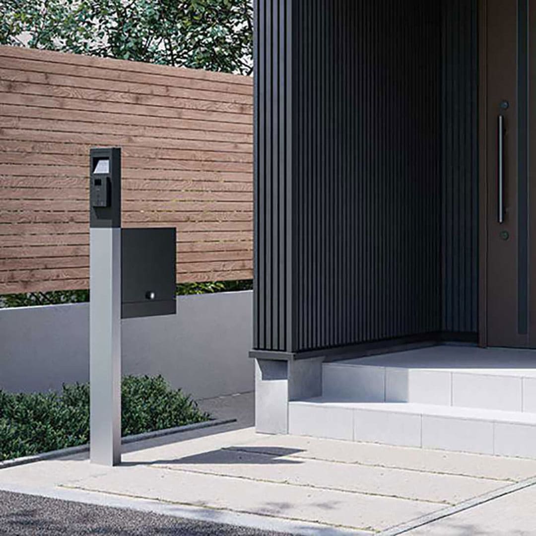 ナスタ(NASTA) 門柱ユニット Qual(クオール) KS-GP21A-NH-M4-BK ブラック LED照明無 インターホン無し仕様