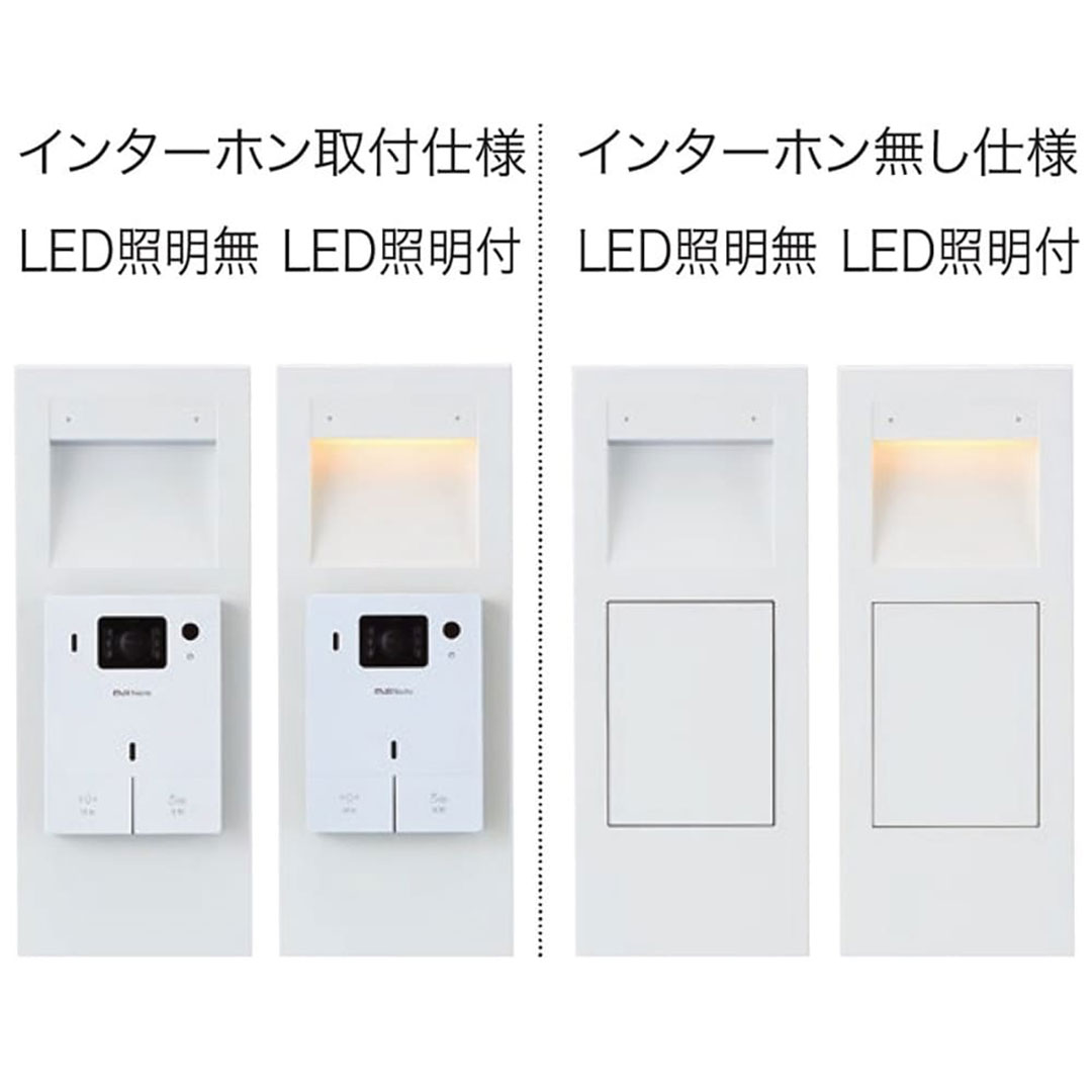 ナスタ Nasta Box LIGHT 門柱ユニット KS-GP21A-ENH-M4A-TW ナスタボックス ライト インターホン無仕様 照明付 プッシュボタン錠 ホワイト