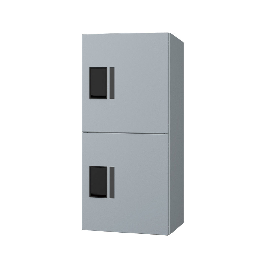 ナスタ Nasta Box プチ宅ユニット  KS-TL01R05A-SV H400mm×2タイプ（捺印無し）シルバー×シルバー 集合住宅用 宅配ボックス 前入前出