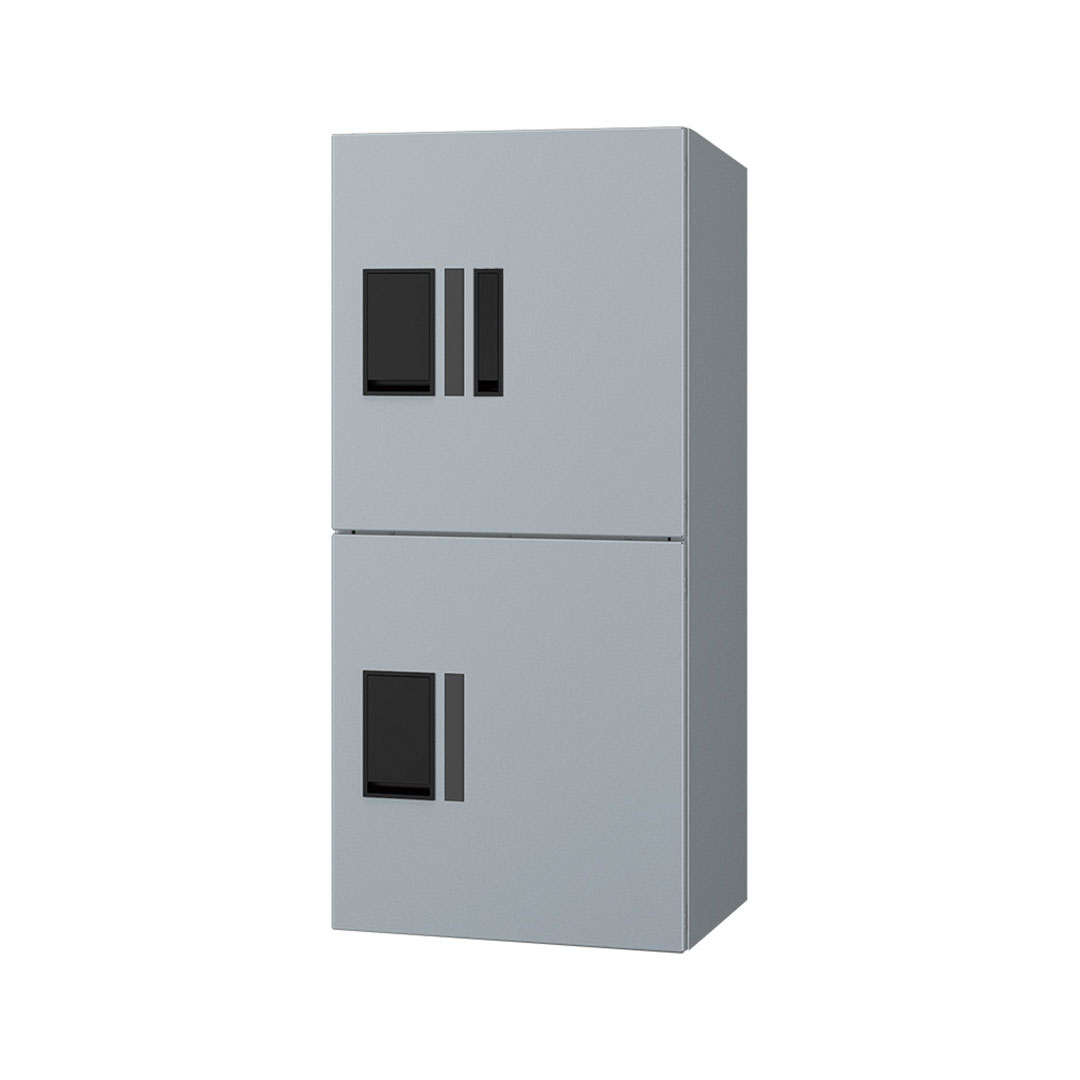 ナスタ Nasta Box プチ宅ユニット  KS-TL01R05AN-SV H400mm×2タイプ（捺印付き）シルバー×シルバー 集合住宅用 宅配ボックス 前入前出