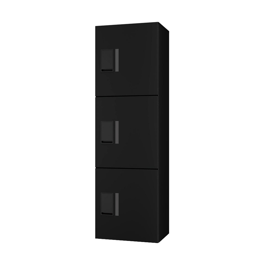 ナスタ Nasta Box プチ宅ユニット  KS-TL01R03A-BK H400mm×3タイプ(捺印無し)ブラック×ブラック 集合住宅用 宅配ボックス 前入前出