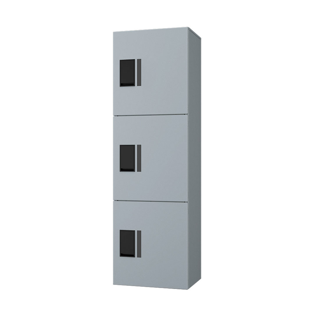 ナスタ Nasta Box プチ宅ユニット  KS-TL01R03A-SV H400mm×3タイプ(捺印無し)シルバー×シルバー 集合住宅用 宅配ボックス 前入前出