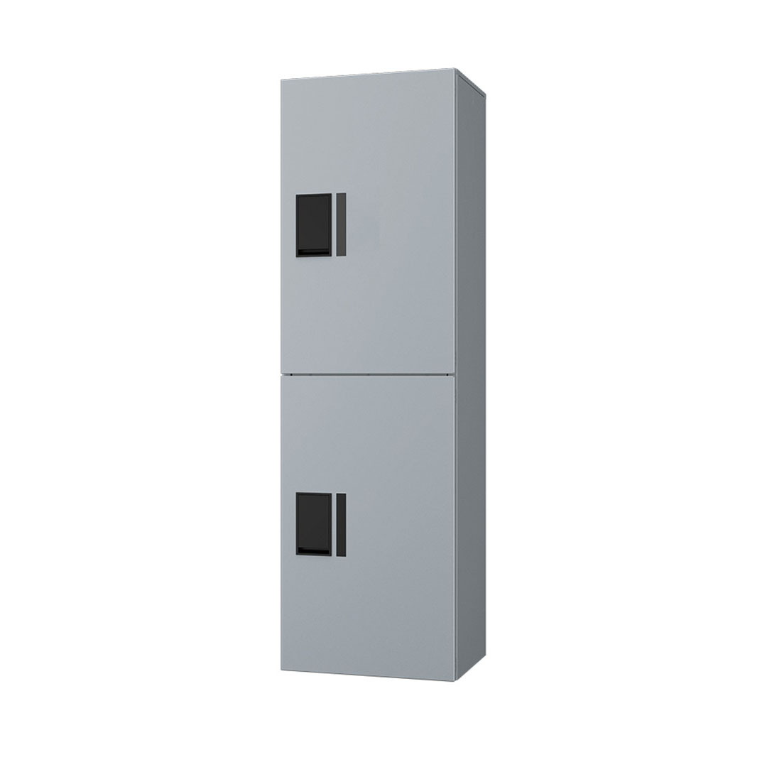 ナスタ Nasta Box プチ宅ユニット  KS-TL01R02A-SV H600mm×2タイプ(捺印無し)シルバー×シルバー 集合住宅用 宅配ボックス 前入前出